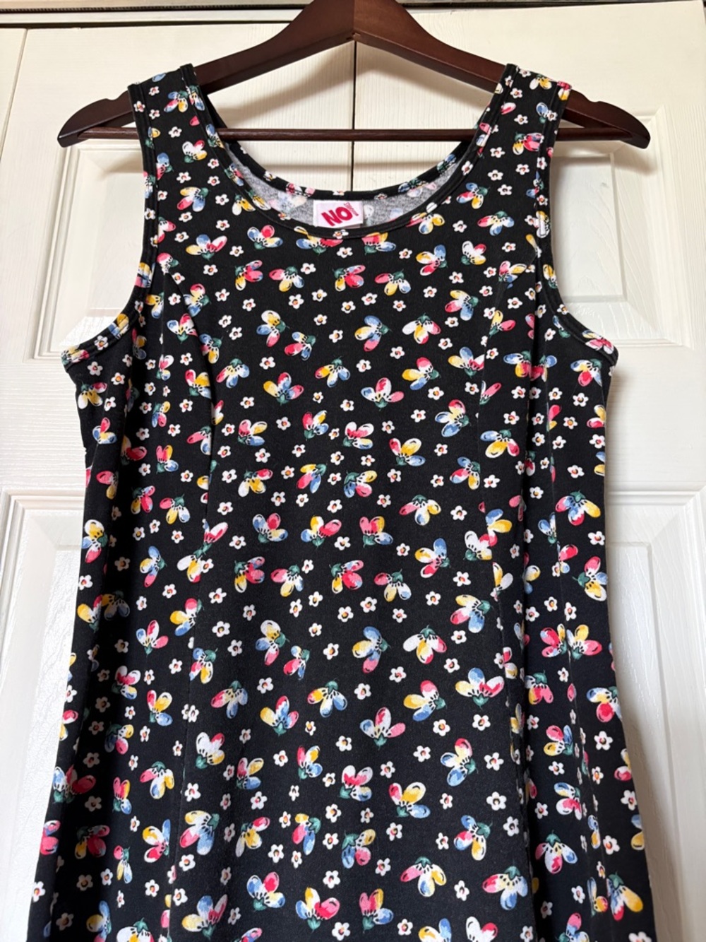 Y2K Vintage No Boundaries Women's Sheath Style Midi Dress Colorful Flower Print - Picture 3 of 12